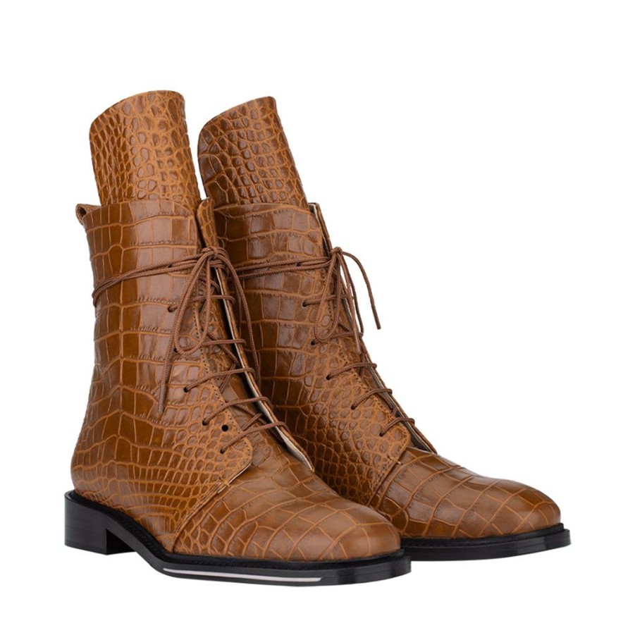 Women'S Clothing & Accessories Josefinas | Me-She Croc Combat Jos Brown