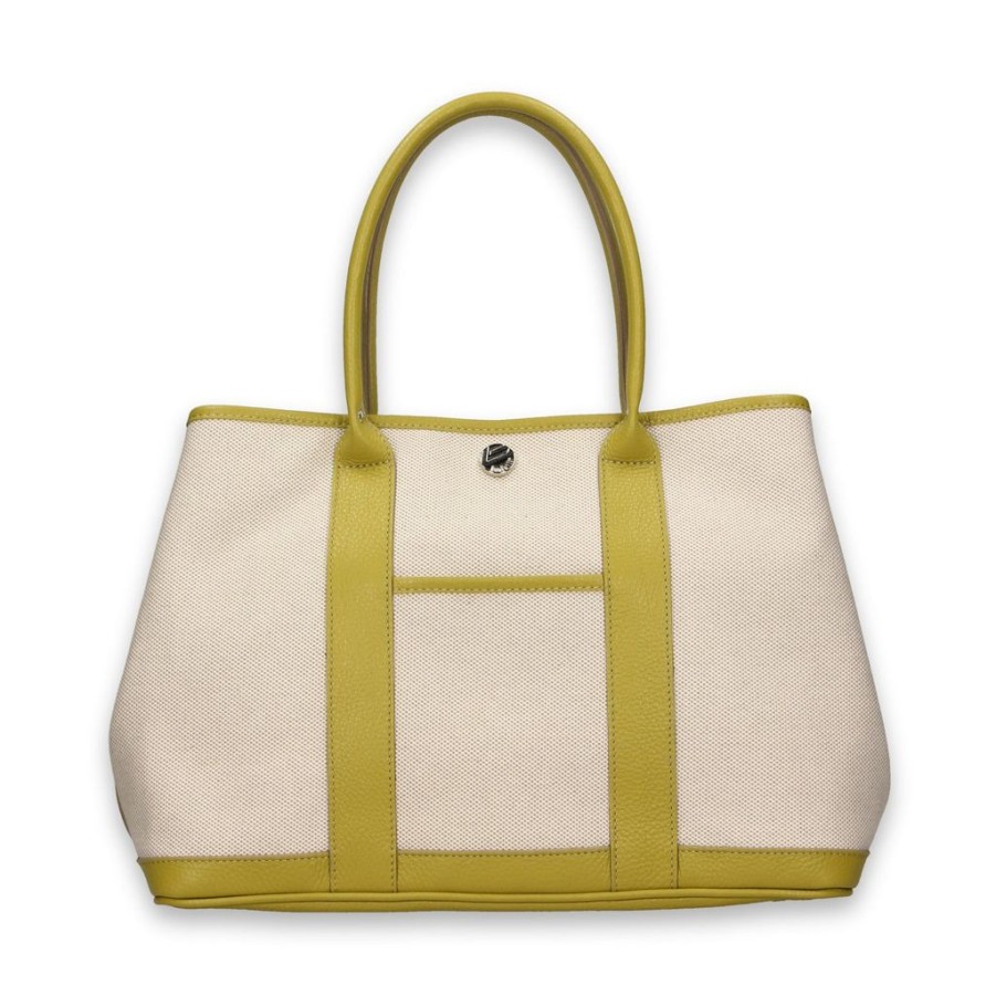 Women'S Clothing & Accessories Bonfanti | Marina B Light Beige-Pistachio Green