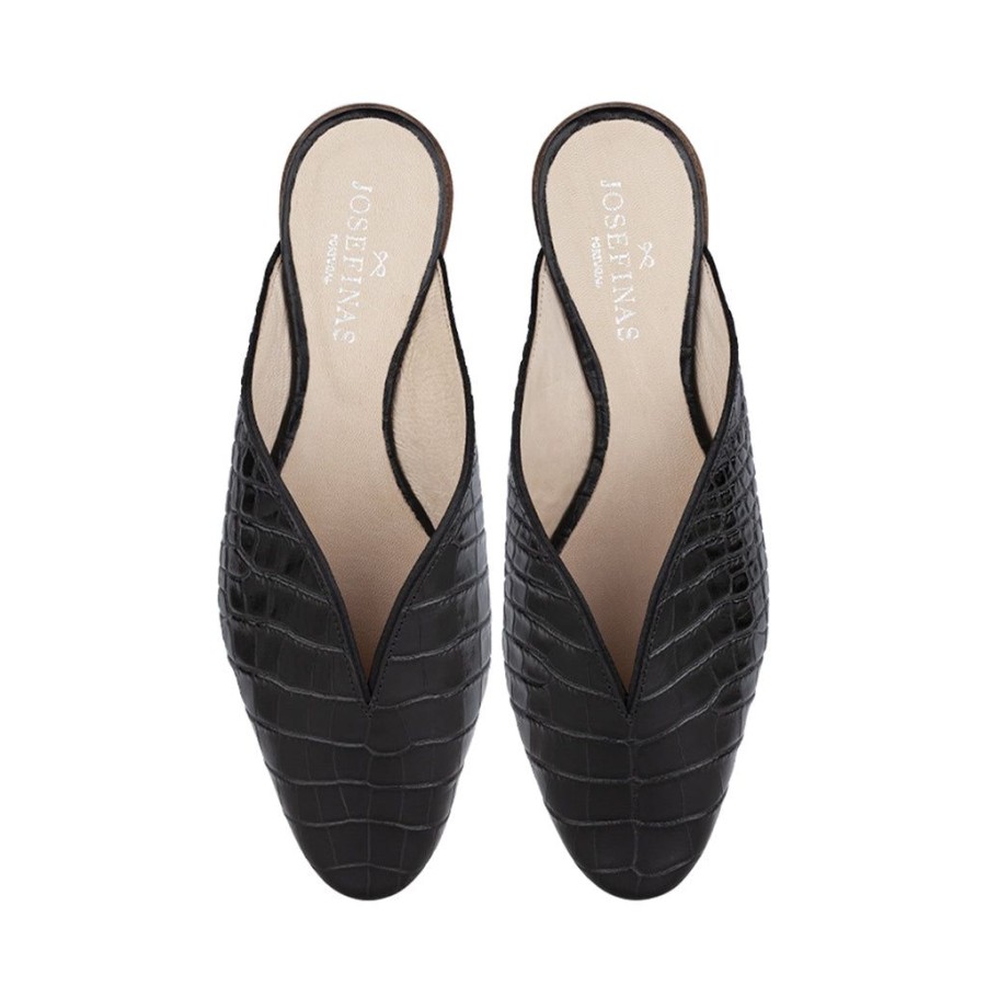 Women'S Clothing & Accessories Josefinas | Cleopatra Croc Jos Black