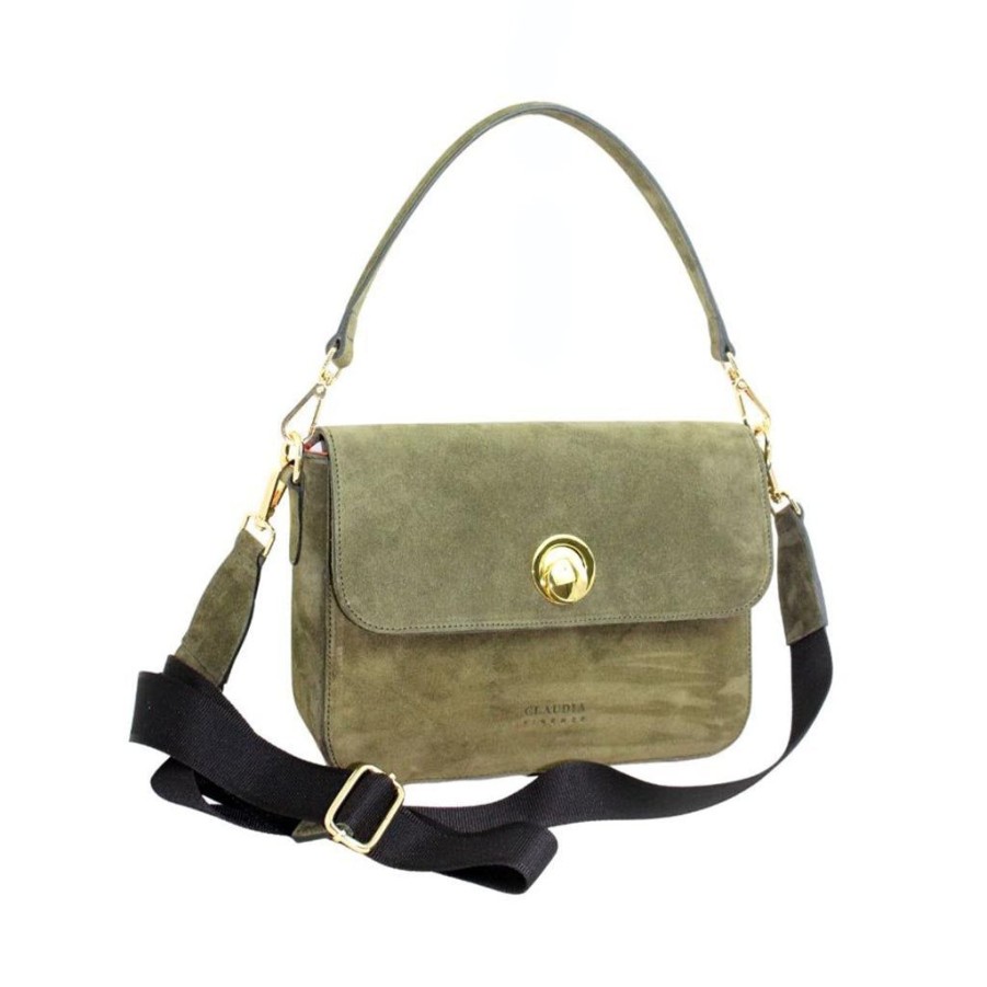 Women'S Clothing & Accessories Claudia Firenze | Cl10988 Suede Florinda Sage Green