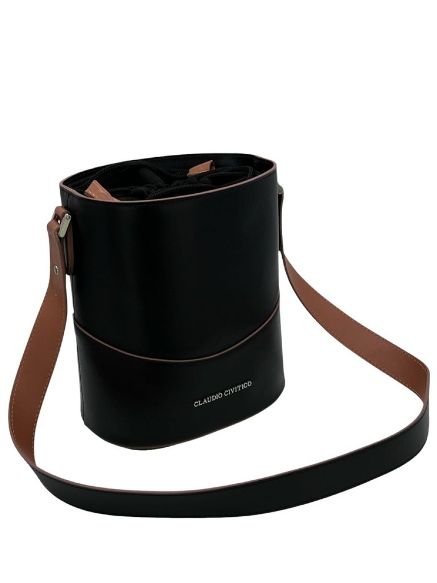 Women'S Clothing & Accessories Claudio Civitico | Black - Bucket Bag