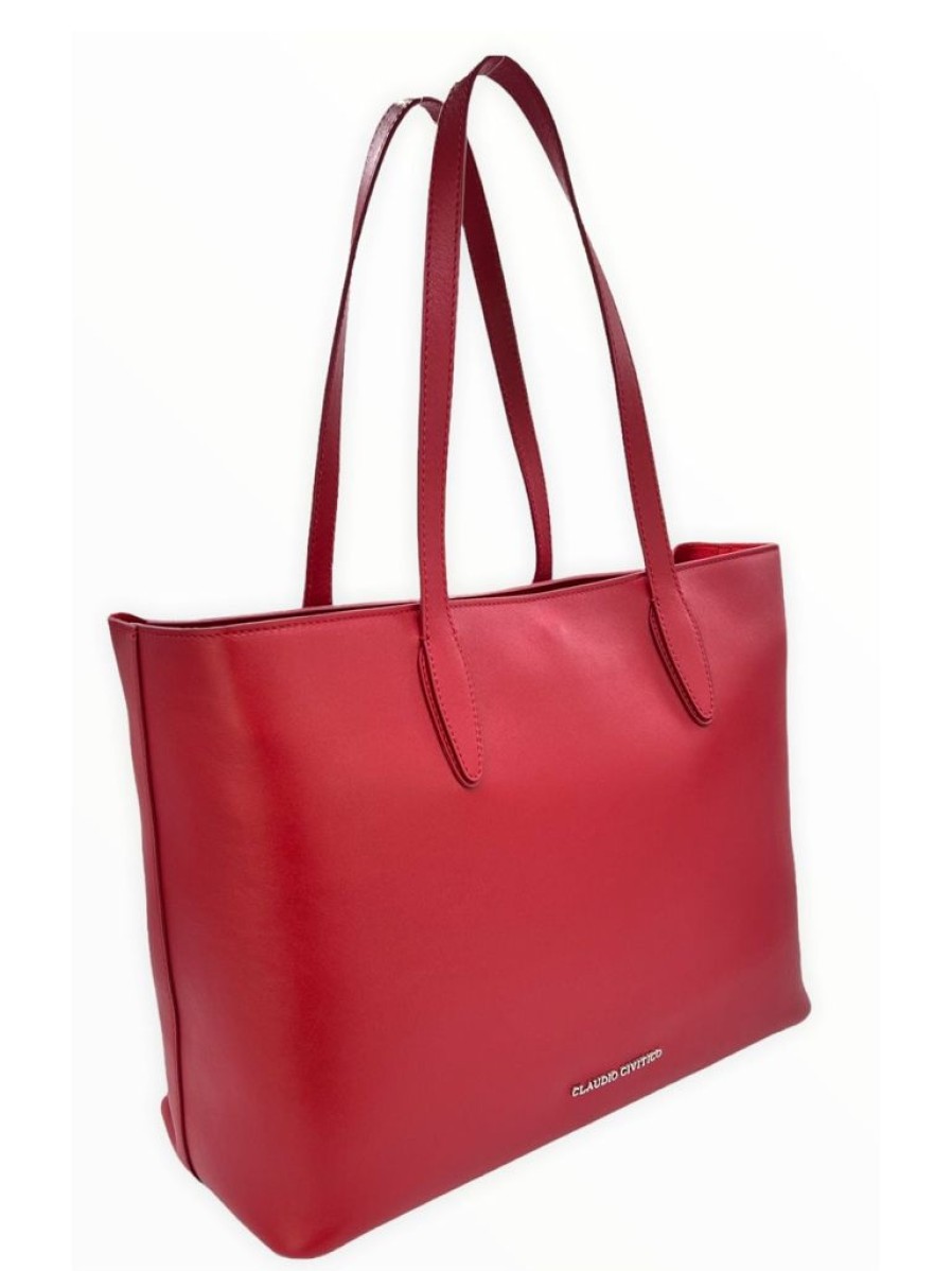 Women'S Clothing & Accessories Claudio Civitico | Red Tote Bag