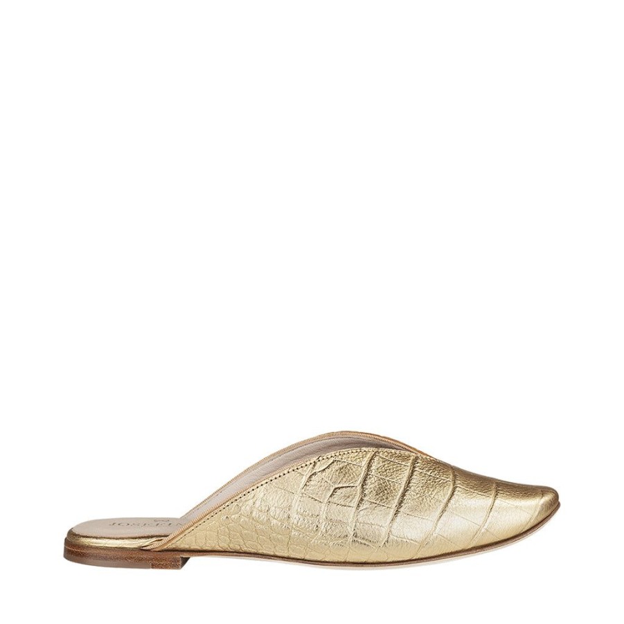 Women'S Clothing & Accessories Josefinas | Cleopatra Croc Jos Gold