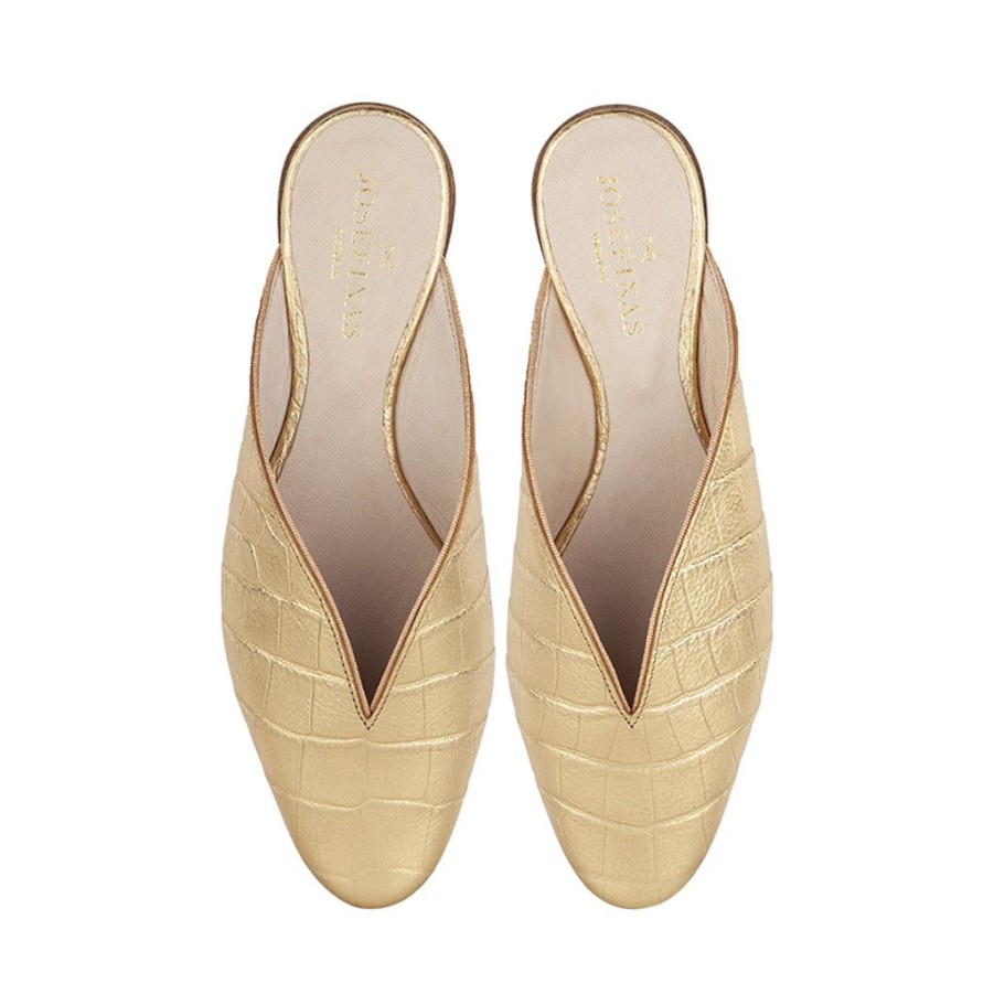 Women'S Clothing & Accessories Josefinas | Cleopatra Croc Jos Gold