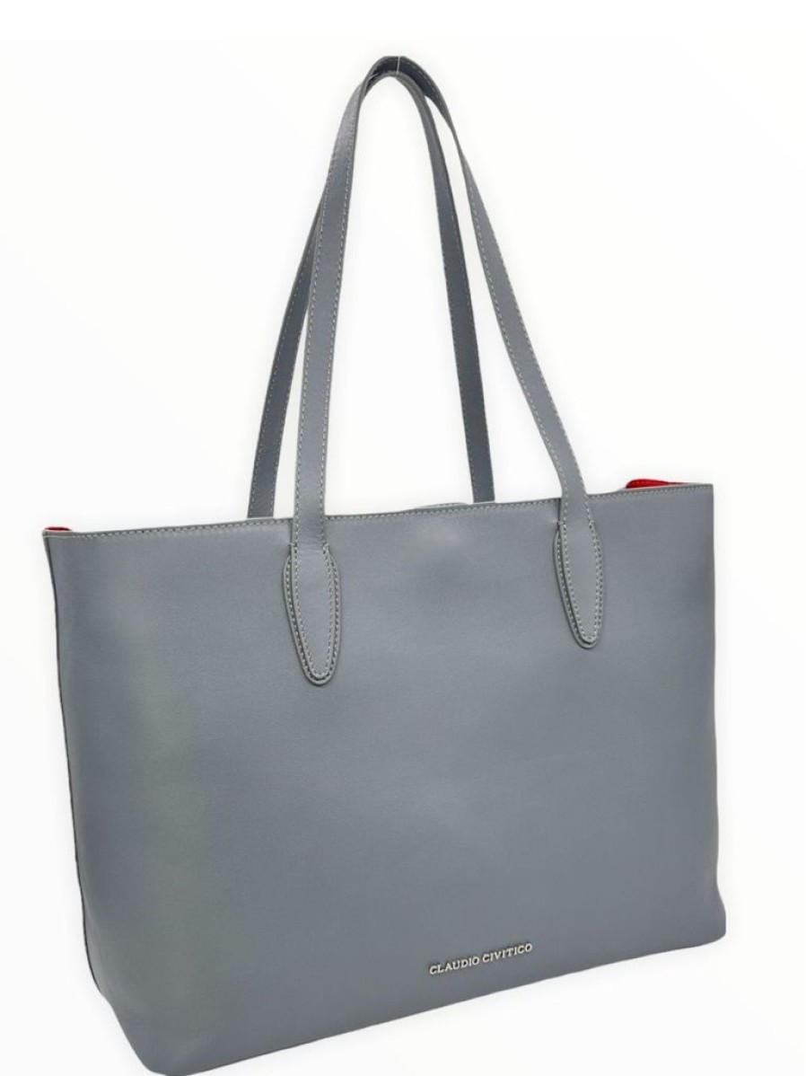 Women'S Clothing & Accessories Claudio Civitico | Gray Tote Bag