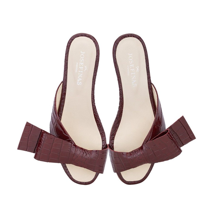 Women'S Clothing & Accessories Josefinas | Marie Antoinette Slide Jos Burgundy