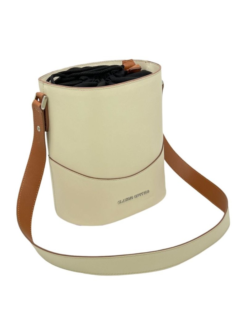 Women'S Clothing & Accessories Claudio Civitico | Ivory - Bucket Bag