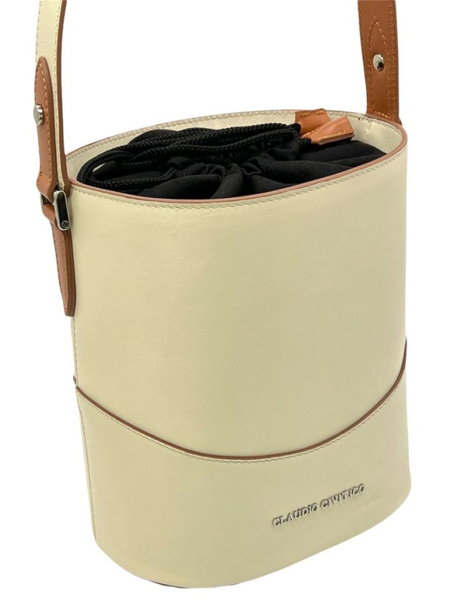 Women'S Clothing & Accessories Claudio Civitico | Ivory - Bucket Bag