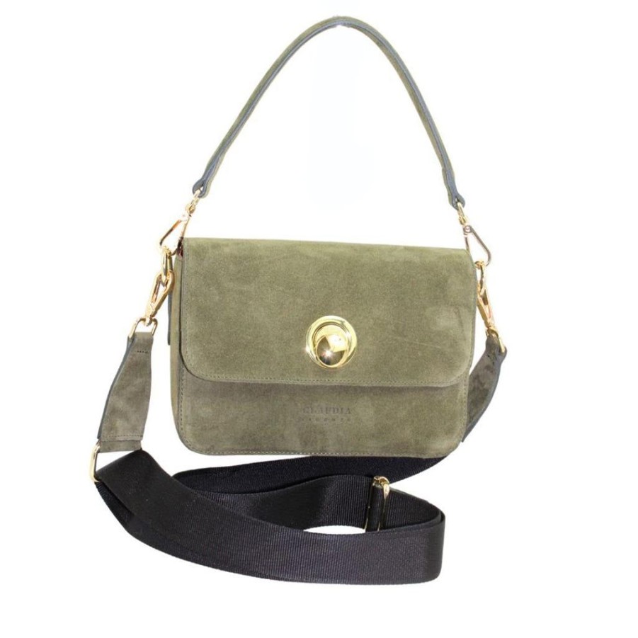 Women'S Clothing & Accessories Claudia Firenze | Cl10987 Suede Fiorella Sage Green