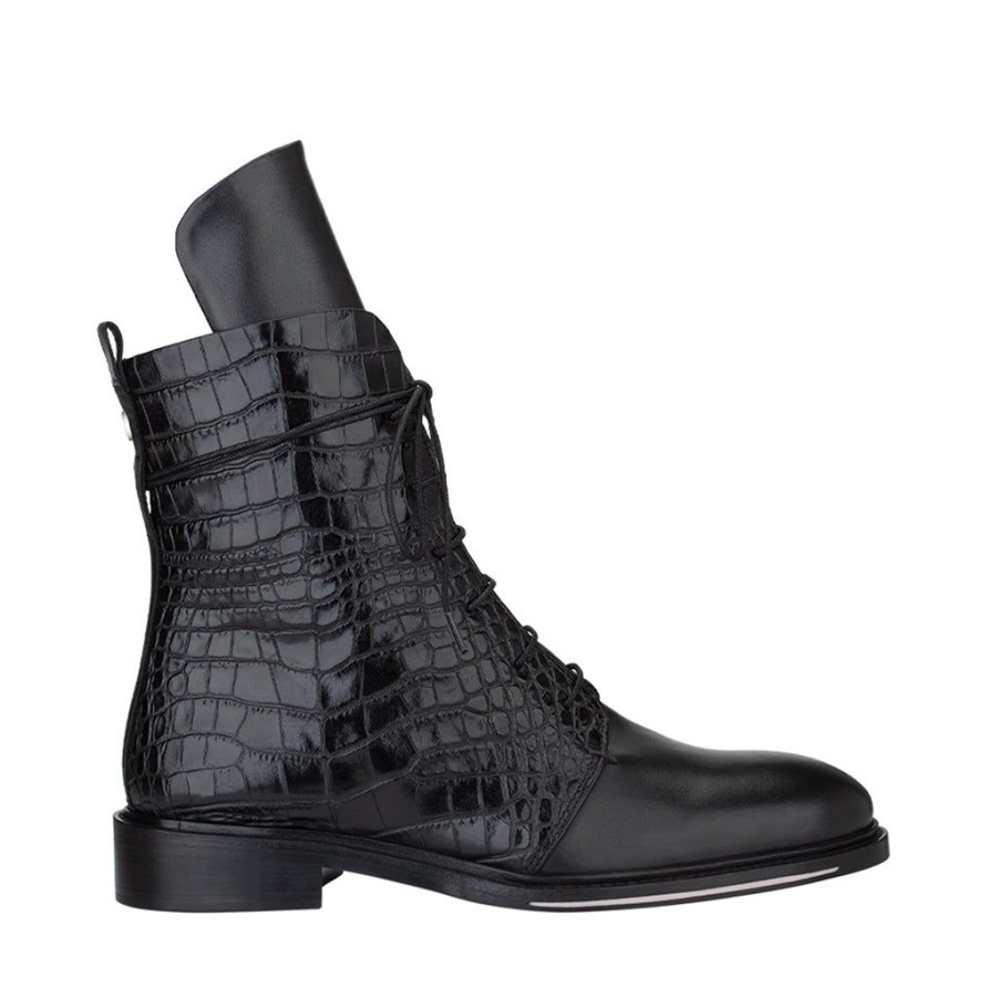 Women'S Clothing & Accessories Josefinas | Me-She Croc Combat Jos Black